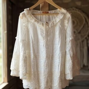 Tory Burch Elegant Off White tunic top